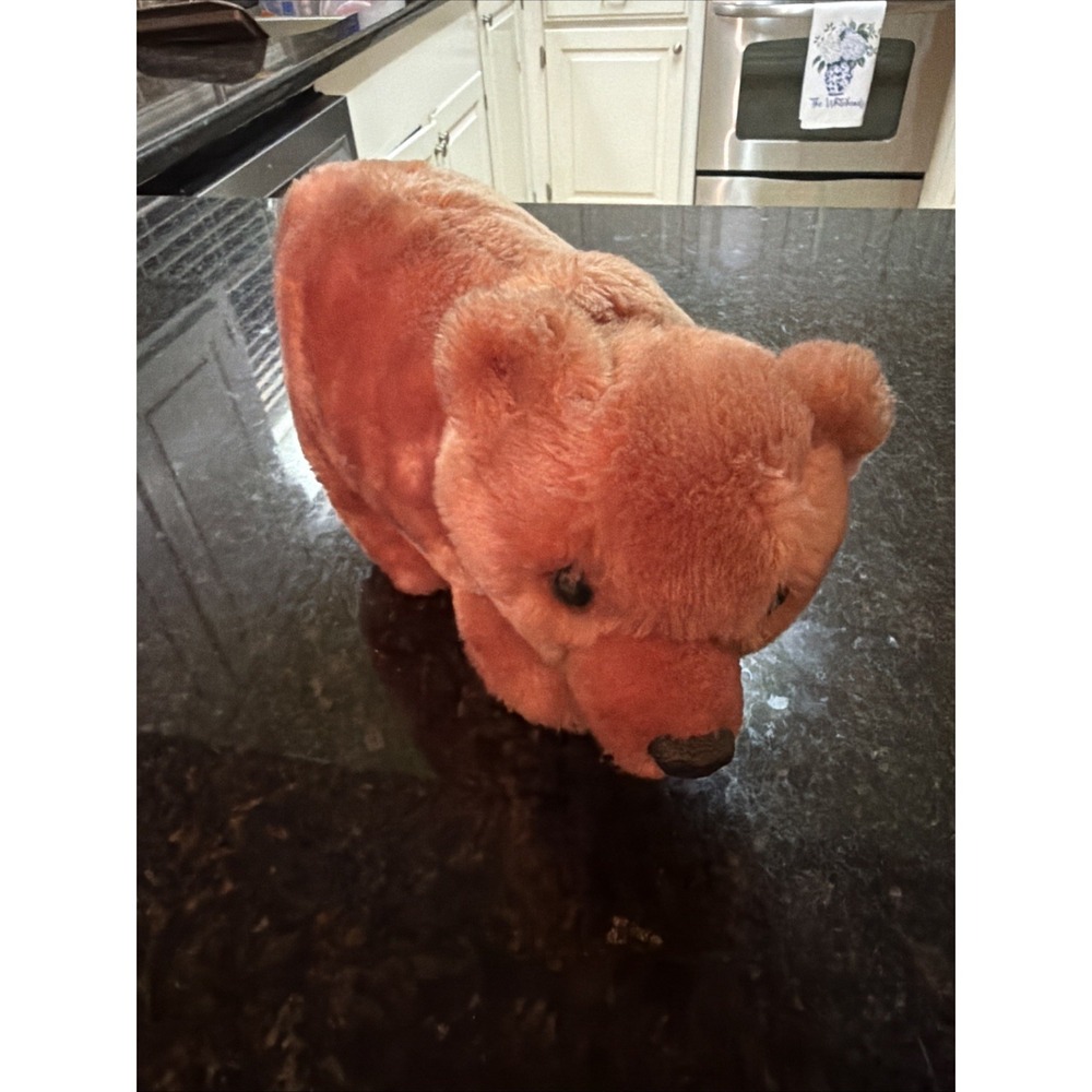 Vintage R Dakin Brown Stuffed Bear 1975 Standing Plush Animal